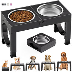 XiaZ plato elevado para perro grande a 3.15 pulgadas, mejora la postura al comer