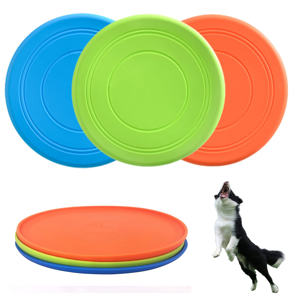 XIGOU disco volador de 7 pulgadas en azul y verde para perros activos.