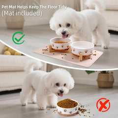Cuencos cerámicos de 1,7 tazas XRBEOU, tamaño ideal para mascotas pequeñas.