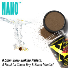 Xtreme Nano Pellets colores vibrantes en peces tropicales para un aspecto vivo.