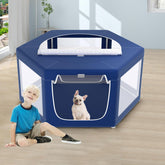 XVISHX corral hexagonal 45x45, zona de juego amplia para cachorros con seguridad