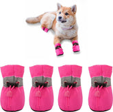 YAODHAOD zapatos para perros pequeños rosa talla 2 protege patas contra frío.