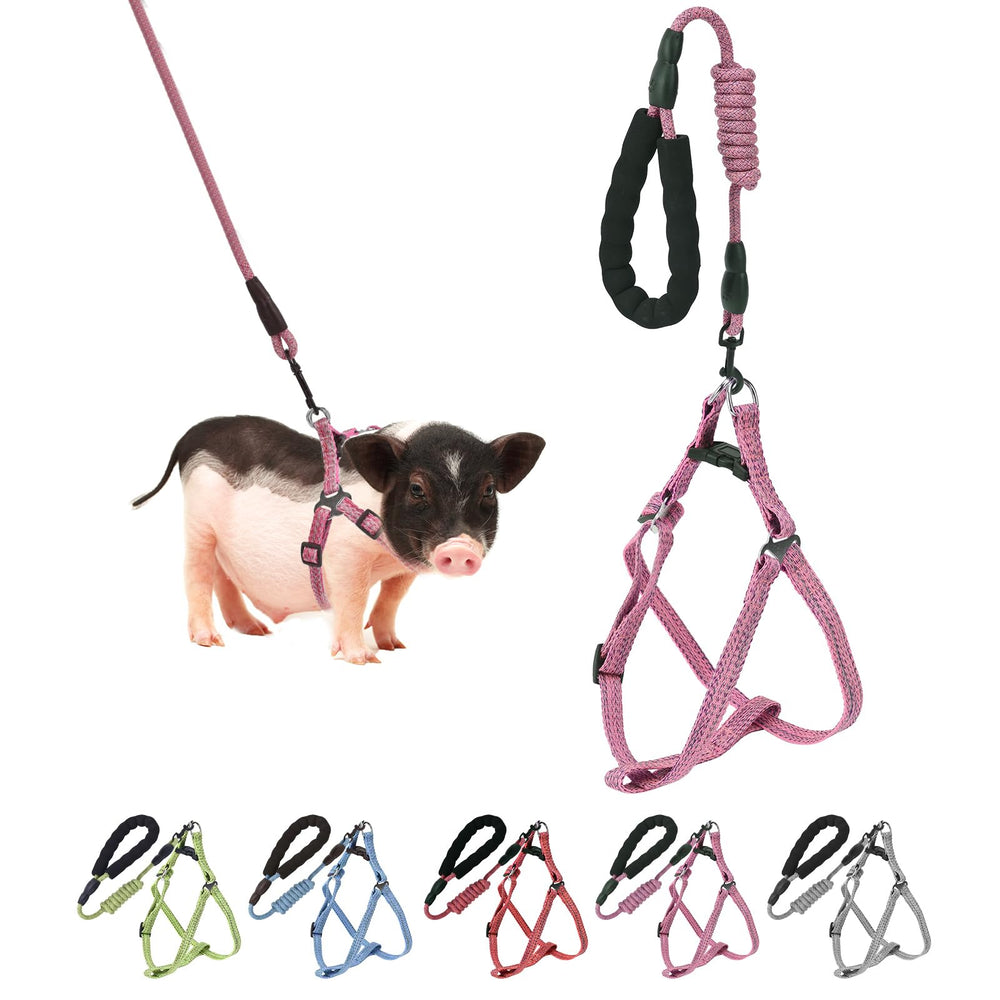 YeeBeny Mini Arnés para cerdito con ajuste seguro para caminar cómodo.
