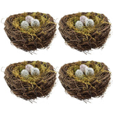 Nido de pájaro artificial de YEUQWJ con 12 huevos, ideal para centros de mesa.