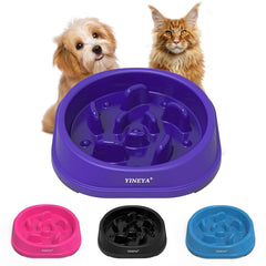 YINEYA tazón lento para perros pequeños, vista frontal para comer despacio