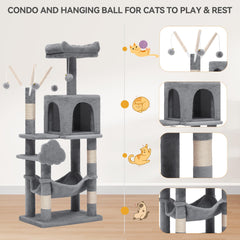 YITAHOME torre-gato-44in-hamaca-confort, hamaca suave para siestas relajantes.