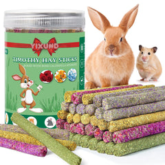 YIXUND palitos lavanda: masticación suave y entretenimiento para conejos.