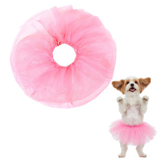 Yolev Tutú para perros rosa, vista frontal, estilo elegante para celebraciones.
