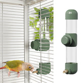 Bebedero automático YOOSO WING para aves, evita derrames y mantiene el agua limpia.