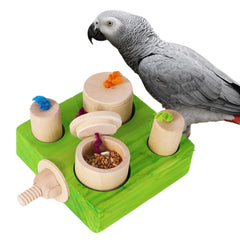 YOOSO WING rompecabezas comedero en jaula para aves, entretenimiento seguro.