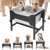 bebedero alto YUEPET de 3 galones para perros grandes, agua fresca al alcance.