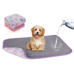 Manta impermeable Yuepet en rosa y púrpura protege muebles y superficies.
