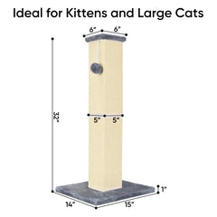 YULOYI base amplia de 14x15 pulgadas, estabilidad para gatos activos.