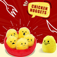 YZHDUXIU juguete pollo con expresión bordada para diversión segura.