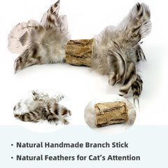 Conjunto de tres juguetes ZAYLUMO para gatos indoor, ideal para juego diario