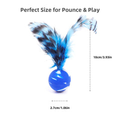Plumas naturales ZAYLUMO para atraer a gatos y activar su instinto de caza