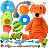 Zeaxuie peluche con chirriador para cachorro, entretenimiento suave y divertido