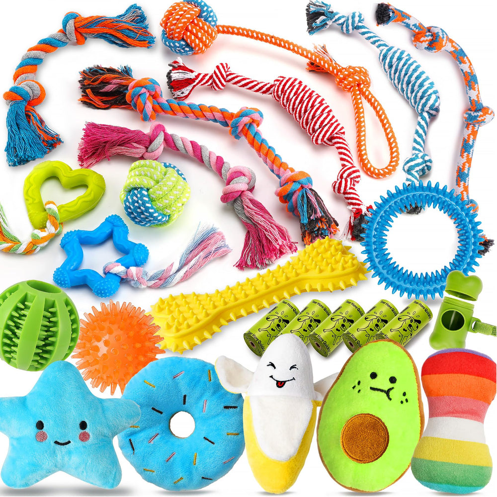 Zeaxuie juguetes cuerda lujo para cachorro: resistentes y perfectos para morder durante juego interactivo.