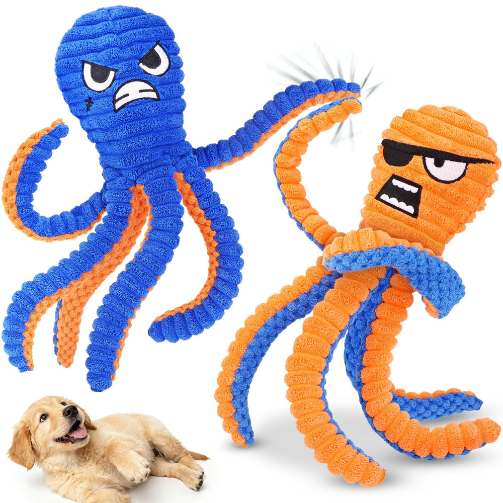 Zeaxuie pulpo crujiente con sonido, ideal para estimular juego y caza.