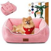 Zerbuger cama ortopédica para perros medianos, vista frontal, soporte suave.
