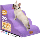 Zerbuger rampa para perro y cama de 16 pulgadas con tres pasos, fácil subida diaria