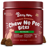 Zesty Paws No Poo Bites envase, apoyo digestivo para perros.