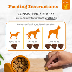 Zesty Paws omega-3 para piel saludable y brillo del pelaje de tu perro.