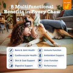 Zesty Paws: masticables sabor mantequilla de cacahuete para pelaje y vitalidad.