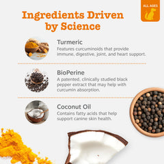 Zesty Paws Turmeric Curcumin: ingrediente BioPerine para mejor absorción