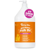 Zesty Paws Aceite de Pescado Salvaje de Alaska, botella para verter y dosificar fácilmente.
