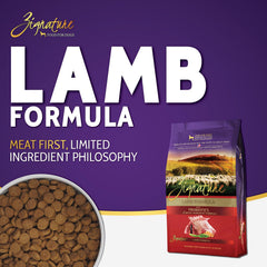 Zignature Cordero alimento seco de calidad superior para perros.