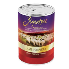 Zignature Cordero etiqueta ingredientes, fórmula de un solo ingrediente para dietas limitadas