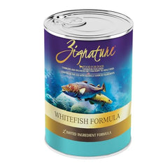Zignature Fórmula de Pescado Blanco con etiqueta clara y fácil selección.