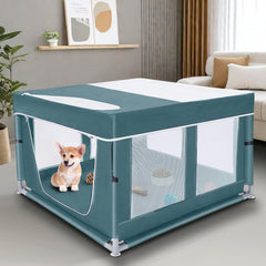 Jaula Zikopomi para perros y gatos con tapa transparente para vigilar a las crías.