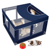 Zikopomi Playpen muestra estructura robusta para mascotas en interiores.