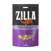 Zilla Reptile Munchies empaque-bolsa: snack práctico para reptiles omnívoros.