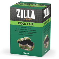 Zilla Rock Lair interior oscuro que promueve descanso para reptiles.