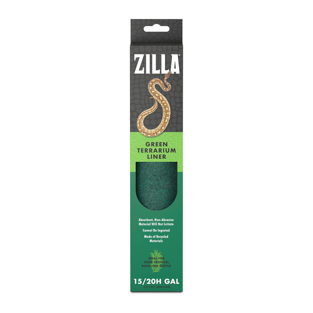 Liner verde de Zilla para terrario, tamaño 11.75x23.5 pulgadas, comodidad para el reptil.