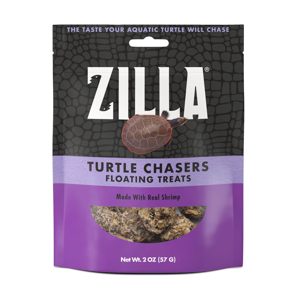 Golosinas flotantes Zilla para tortugas con camarón real, ideal para estimular la exploración.