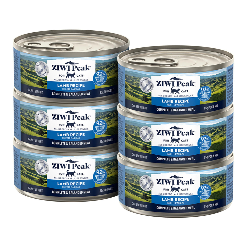 ZIWI Peak lata cordero, alimento húmedo de alta proteína para energía diaria.