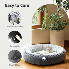 ZNOFAN cueva de cama para gatos, privacidad y descanso cómodo