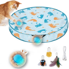 ZOMISIA Pelota interactiva para gatos: estimula curiosidad y juego activo en interiores.