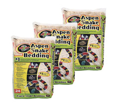 Zoo Med cama de serpiente de álamo, paquete de 3, sustrato natural y absorbente para reptiles.