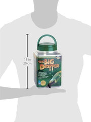 Zoo Med The Big Dripper tapa con asa plegable, listo para suspender y simular lluvia.