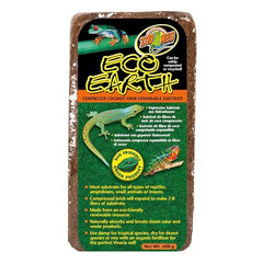 Zoo Med Eco Earth sustrato para reptiles fácil de limpiar en terrario.