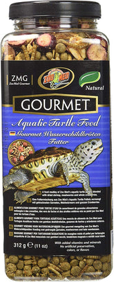 Zoo Med Gourmet Alimento para Tortugas Acuáticas, envase de 11 oz para la dieta diaria.