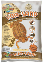Zoo Med Vita-Sand Sonoran White, grano ultrafino para reducir la impacción por consumo excesivo.