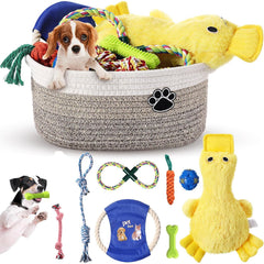 Cesta Zopeal para juguetes de cachorro, orden y acceso fácil.