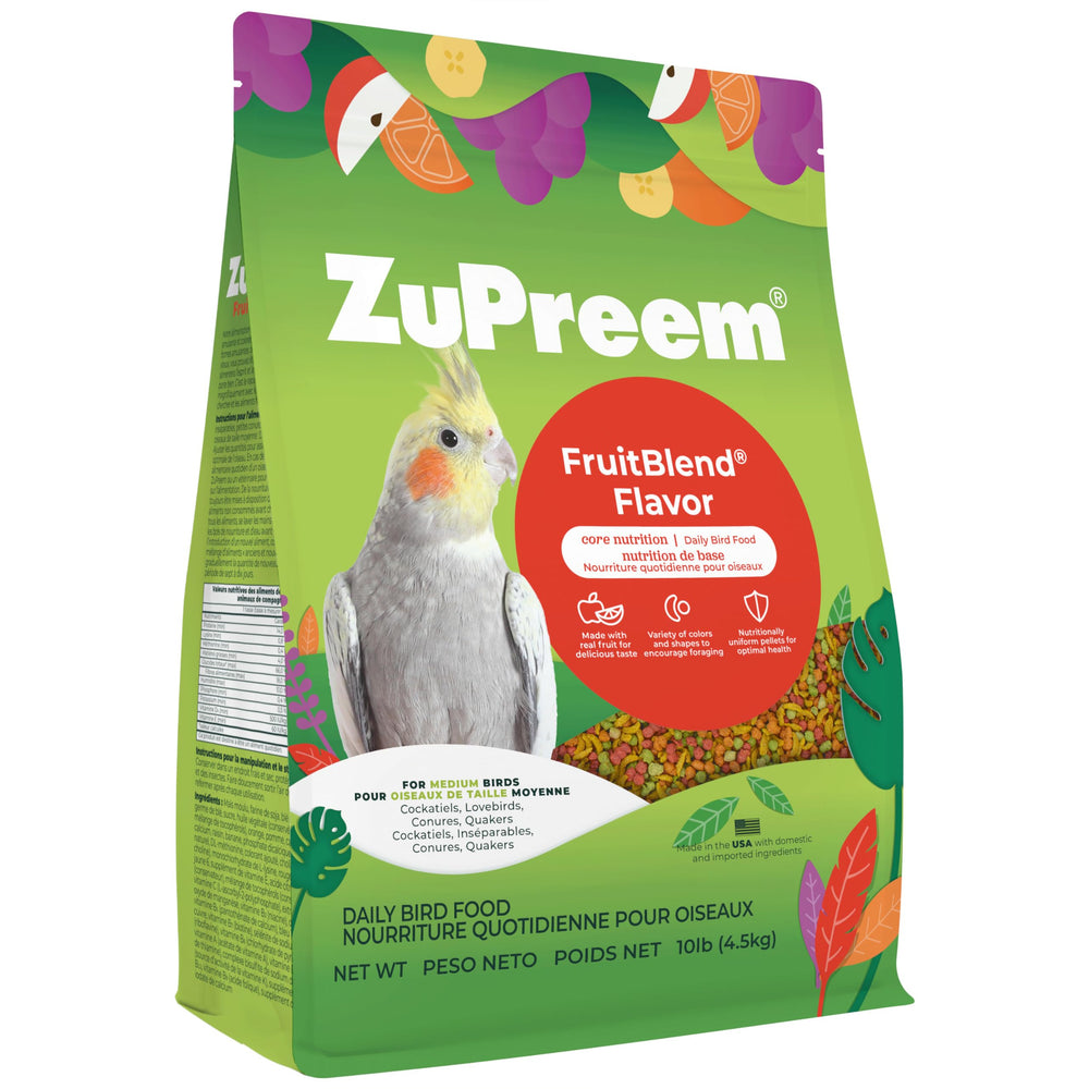 ZuPreem FruitBlend: pellets de fruta coloridos para aves medianas, favorecen el enriquecimiento diario
