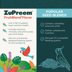 ZuPreem FruitBlend pellets aptos para conures y caiques